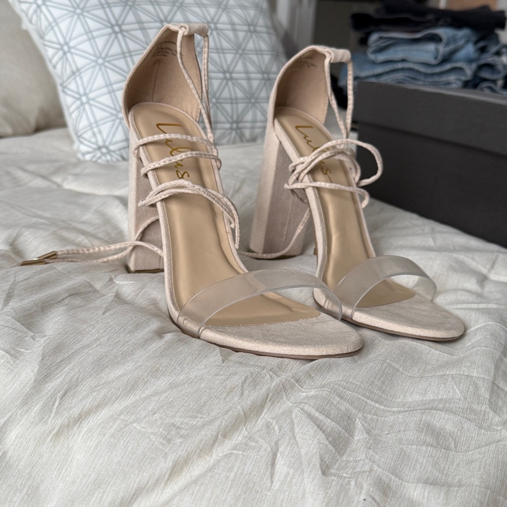 Lulu's Nude Strappy Heels